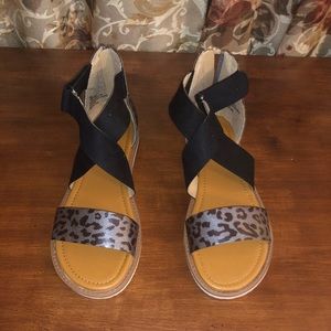 Leopard print sandals